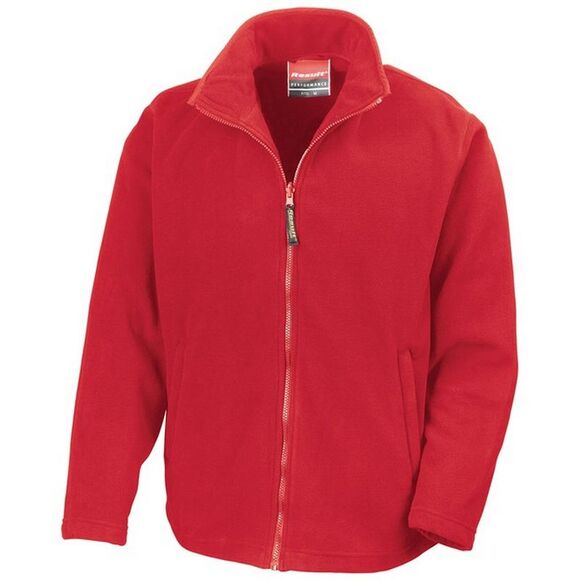 Result Mens Horizon Micro High Density Compact Fleece Jacket / Red